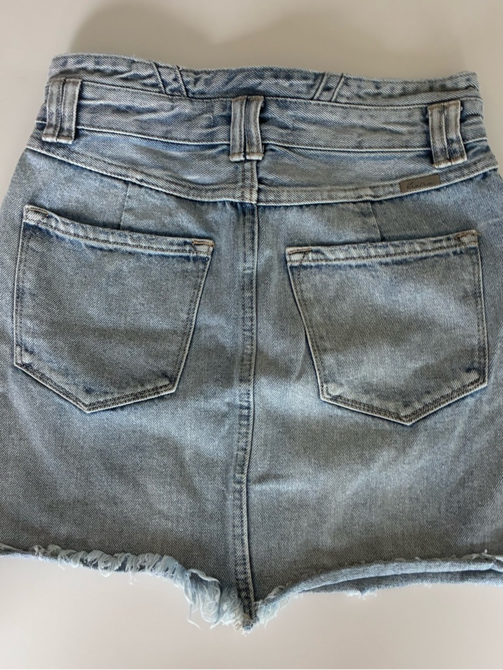 KanCan Hallie High-Rise Light Blue Fade Denim Mini Skirt | S - Picture 11 of 13